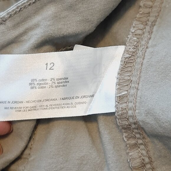 Gloria Vanderbilt Khaki Cargo Women's Pants "All Around Slimming Effect" Sz 12 - Picture 5 of 5